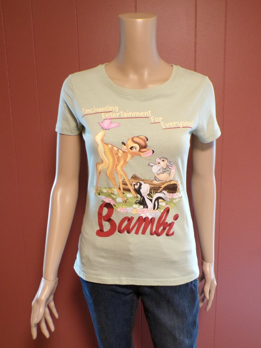 Bambi Disney Youth Graphic Tee Enchanting Entertainment for Everyone Sz: Medium